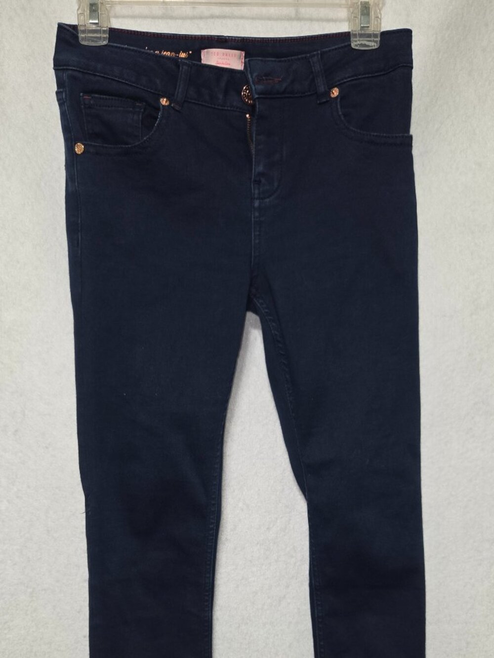 Ted Baker London Skinny Jeans Dark Wash Zipper Cuff